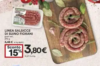 Coop LINEA SALSICCE DI SUINO FIORANI gusti vari, 370 g offerta