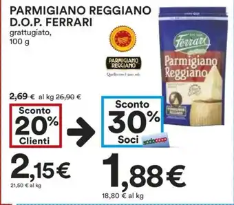 Coop PARMIGIANO REGGIANO D.O.P. FERRARI grattugiato, 100 g offerta