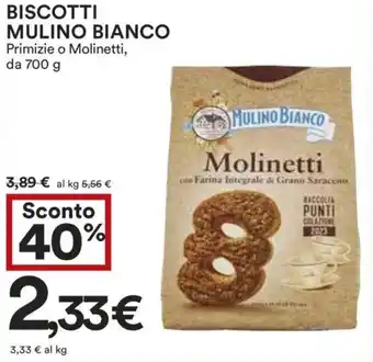 Coop BISCOTTI MULINO BIANCO Primizie o Molinetti, da 700 g offerta