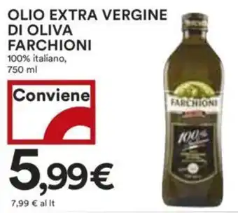 Coop OLIO EXTRA VERGINE DI OLIVA FARCHIONI 100% italiano, 750 ml offerta