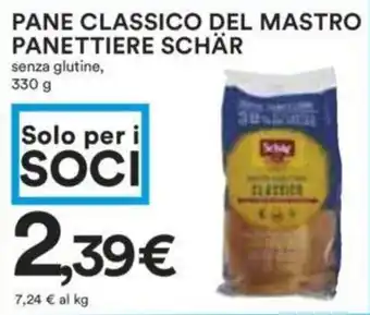Coop PANE CLASSICO DEL MASTRO PANETTIERE SCHÄR senza glutine, 330 g offerta