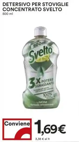 Coop DETERSIVO PER STOVIGLIE CONCENTRATO SVELTO 500 ml offerta