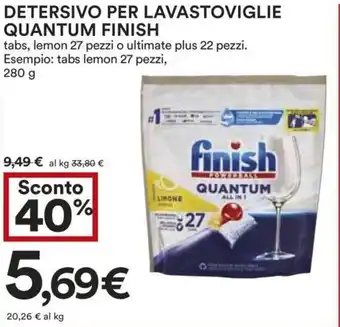 Coop DETERSIVO PER LAVASTOVIGLIE QUANTUM FINISH 280 g offerta
