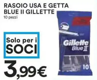 Coop RASOIO USA E GETTA BLUE II GILLETTE 10 pezzi offerta