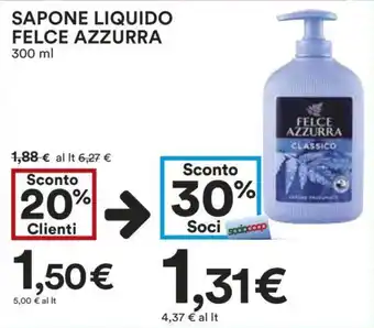 Coop SAPONE LIQUIDO FELCE AZZURRA 300 ml offerta