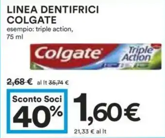 Coop LINEA DENTIFRICI COLGATE 75 ml offerta