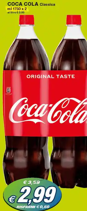 Prix Quality Coca Cola Classica 1750 x 2 ml offerta