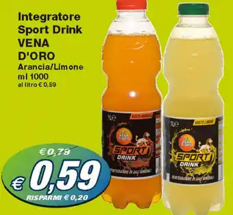 Prix Quality Vena D'Oro Integratore Sport Drink Arancia/Limone 1000 ml offerta