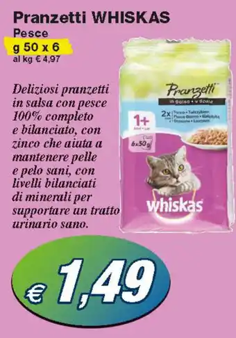 Prix Quality Whiskas Pranzetti 50 x 6 g offerta