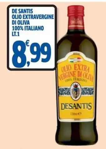 DE SANTIS OLIO EXTRAVERGINE DI OLIVA 100% ITALIANO LT.1