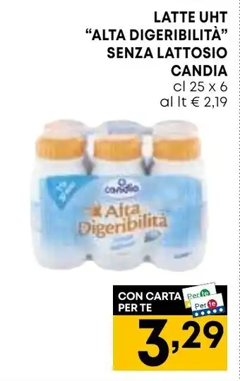 Pam LATTE UHT "ALTA DIGERIBILITÀ" SENZA LATTOSIO CANDIA cl 25 x 6 offerta