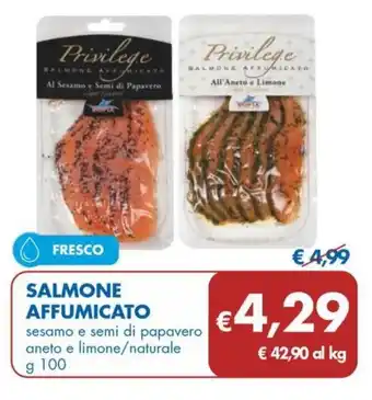 SALMONE AFFUMICATO sesamo e semi di papavero aneto e limone/naturale g 100