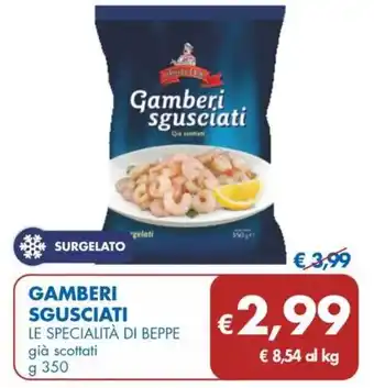 MD Discount GAMBERI SGUSCIATI LE SPECIALITÀ DI BEPPE già scottati g 350 offerta