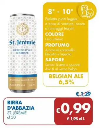 MD Discount BIRRA D'ABBAZIA ST. JÉRÉMIE cl 50 offerta