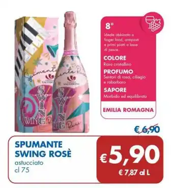 MD Discount SPUMANTE SWING ROSE astucciato cl 75 offerta