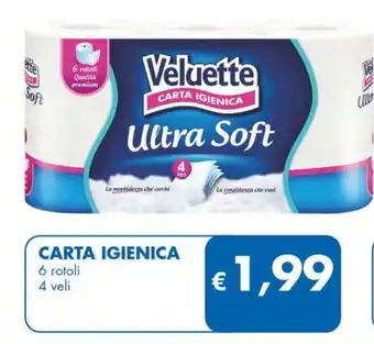 MD Discount CARTA IGIENICA 6 rotoli 4 veli offerta