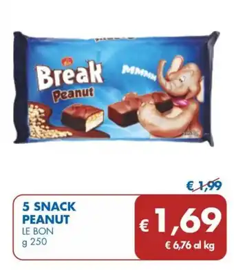 MD Discount 5 SNACK PEANUT LE BON g 250 offerta