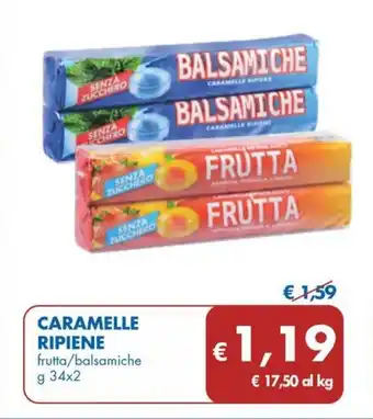 MD Discount CARAMELLE RIPIENE frutta/balsamiche 34x2 offerta
