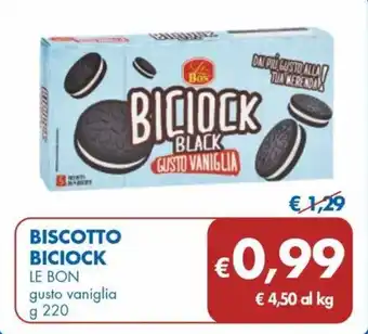 MD Discount BISCOTTO BICIOCK LE BON gusto vaniglia g 220 offerta