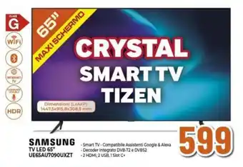 Expert SAMSUNG TV LED 65" UE65AU7090UXZT offerta