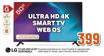 Expert LG TV LED UHD 4K 50" 50UR73006LA offerta