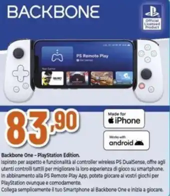 Expert Backbone One-PlayStation Edition offerta