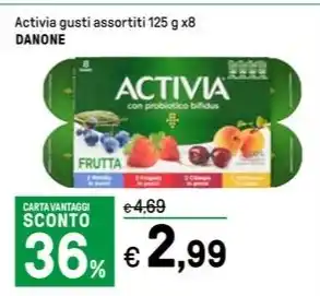 Activia gusti assortiti 125 g x8 DANONE