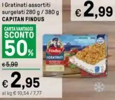 Iper La Grande | Gratinati assortiti surgelati 280 g / 380 g CAPITAN FINDUS offerta