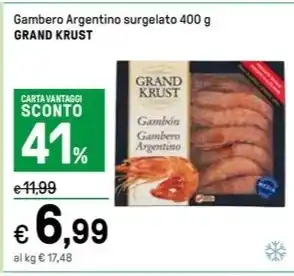 Iper La Grande Gambero Argentino surgelato 400 g GRAND KRUST offerta