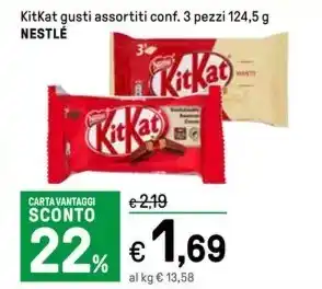 Iper La Grande KitKat gusti assortiti conf. 3 pezzi 124,5 g NESTLÉ offerta