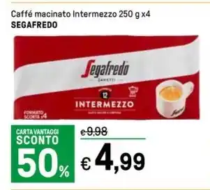 Iper La Grande Caffé macinato Intermezzo 250 g x4 SEGAFREDO offerta