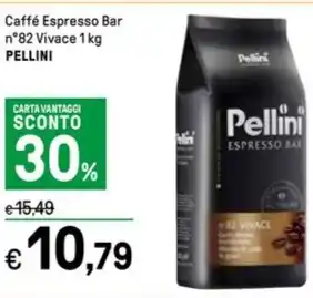 Iper La Grande Caffé Espresso Bar n°82 Vivace 1 kg PELLINI offerta