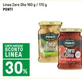 Iper La Grande Linea Zero Olio 160 g / 170 g PONTI offerta