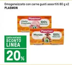 Iper La Grande Omogeneizzato con carne gusti assortiti 80 g x2 PLASMON offerta