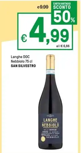 Iper La Grande Langhe DOC Nebbiolo 75 cl SAN SILVESTRO offerta