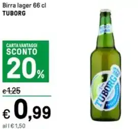 Iper La Grande Birra lager 66 cl TUBORG offerta