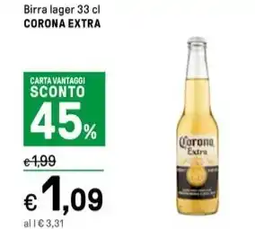 Iper La Grande Birra lager 33 cl CORONA EXTRA offerta
