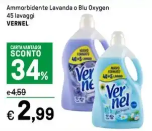 Iper La Grande Ammorbidente Lavanda o Blu Oxygen 45 lavaggi VERNEL offerta