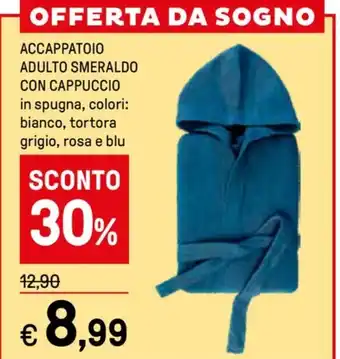 Iper La Grande ACCAPPATOIO ADULTO SMERALDO CON CAPPUCCIO offerta
