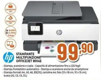 Expert hp STAMPANTE MULTIFUNZIONE OFFICEJET 8014E offerta