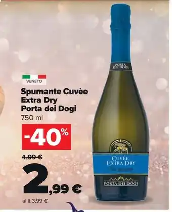 Carrefour Market Spumante Cuvèe Extra Dry Porta dei Dogi 750 ml offerta