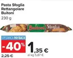 Carrefour Market Pasta Sfoglia Rettangolare Buitoni offerta