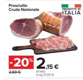 Carrefour Market Prosciutto Crudo Nazionale offerta