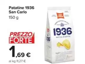 Carrefour Market Patatine 1936 San Carlo offerta