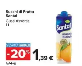 Carrefour Market Succhi di Frutta Santal Gusti Assortiti offerta