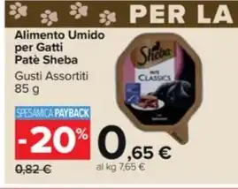 Alimento Umido per Gatti Patè Sheba Gusti Assortiti
