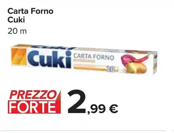 Carrefour Market Carta Forno Cuki 20 m offerta