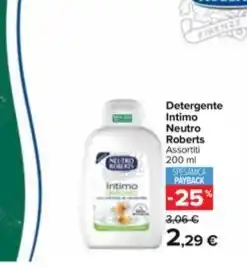 Carrefour Market Detergente Intimo Neutro Roberts Assortiti 200 ml offerta