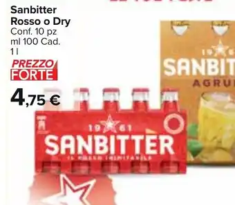 Carrefour Market Sanbitter Rosso o Dry Conf. 10 pz ml 100 Cad. offerta