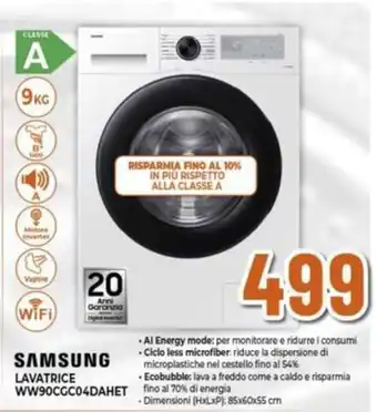 Expert SAMSUNG LAVATRICE WW90CGC04DAHET offerta